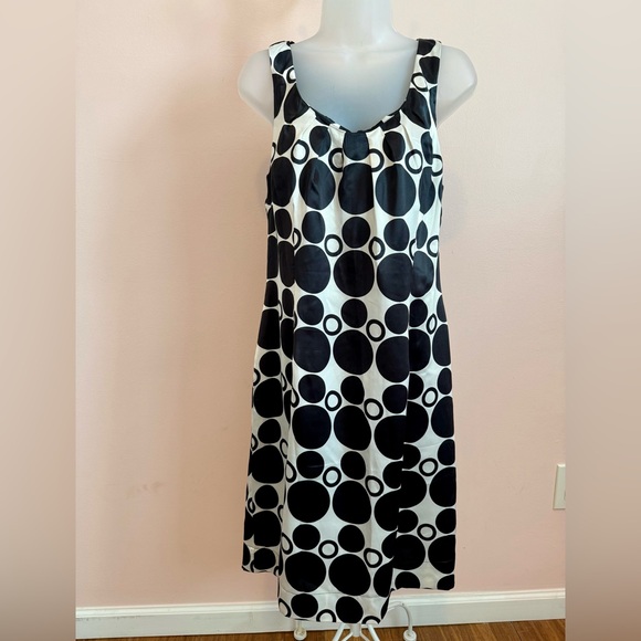 I.C.E. Black & White Polka Dot Sleeveless Y2K Dress Size 12 - Picture 1 of 13